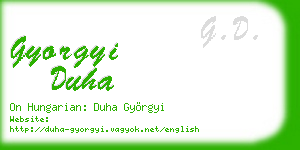 gyorgyi duha business card